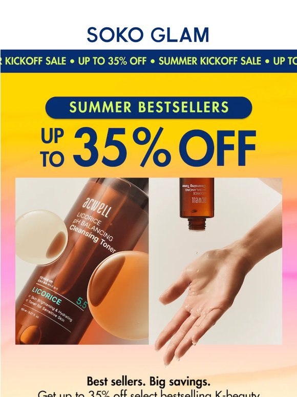 up to 35% off your K-beauty favorites? Say less. 🙂‍↔️