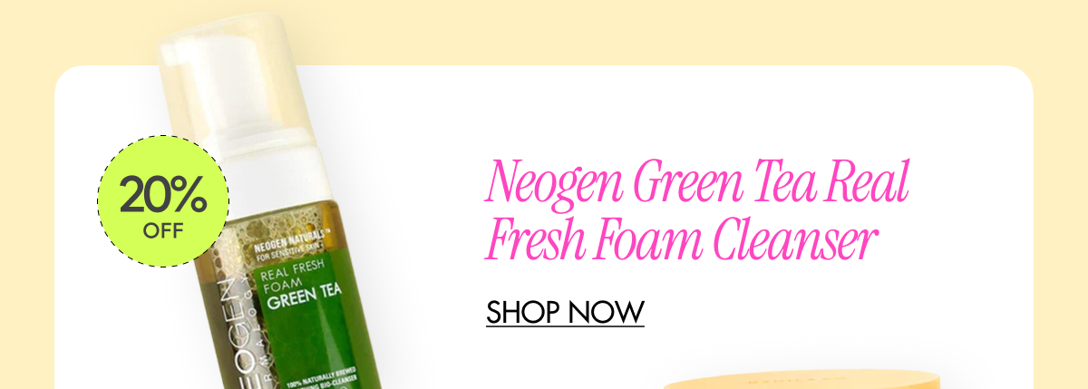 neogen green tea foam cleanser