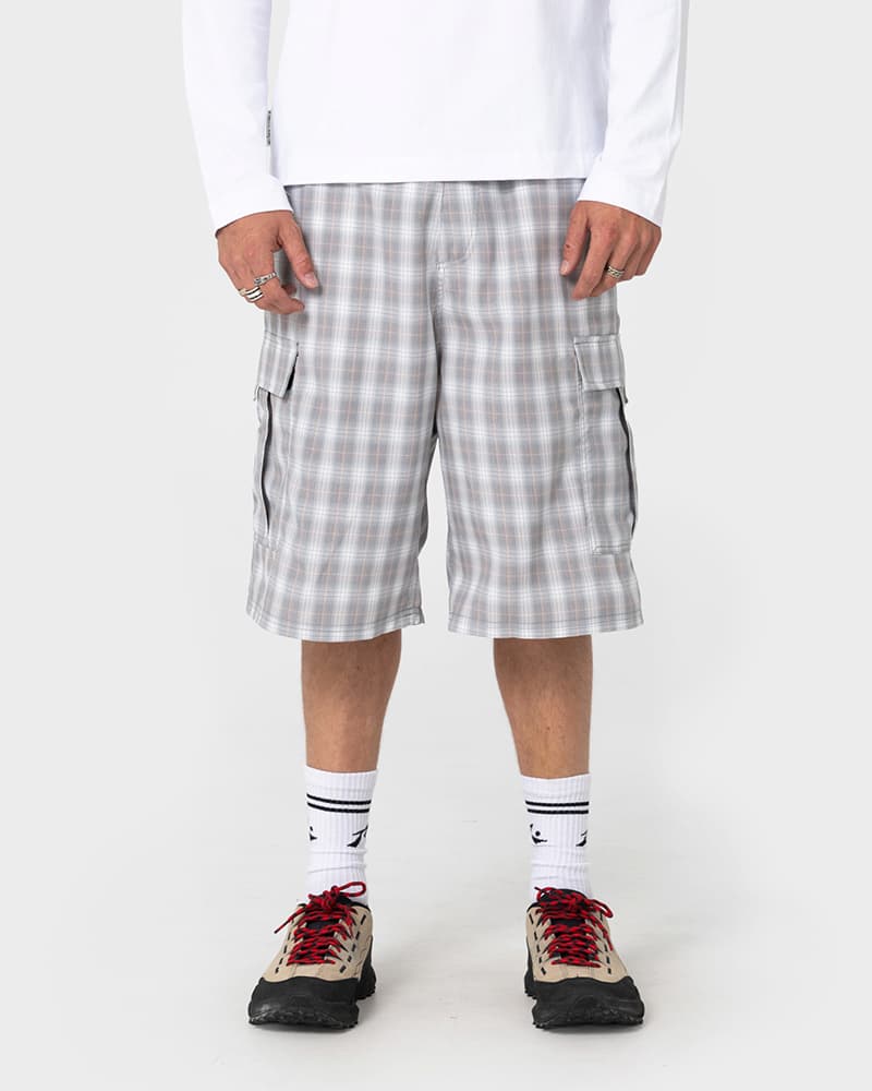 Screwdriva Plaid Cargo Short