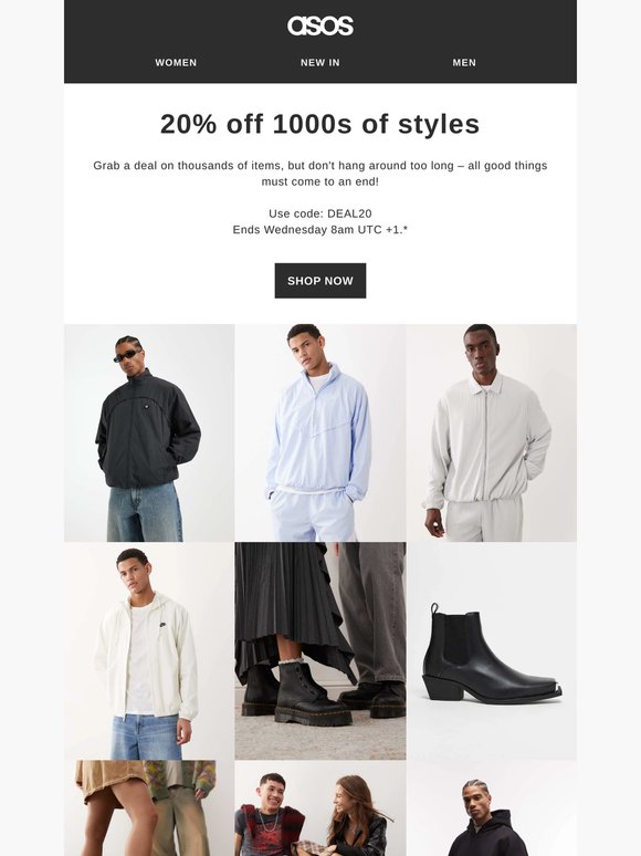 20% off 1000s of styles