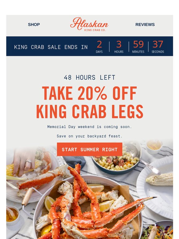 48 Hours Left: Save On King Crab