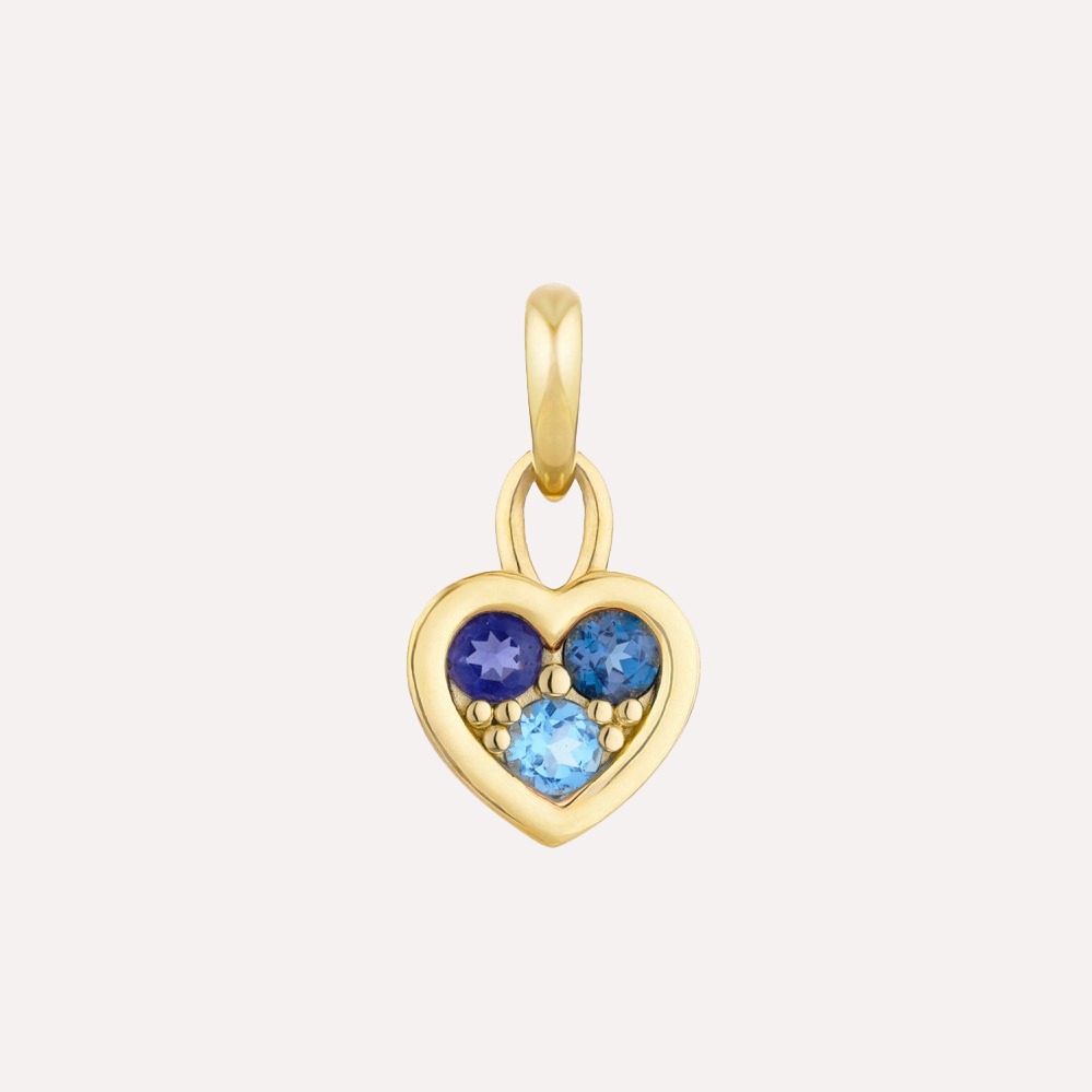 Posie Gemstone Heart Charm