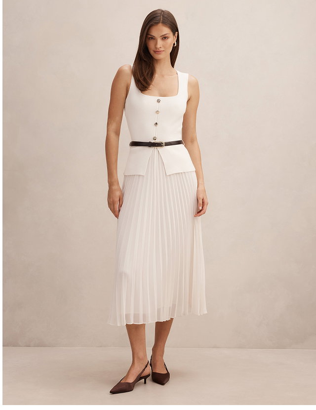 Delphine Sleeveless Square Neck Dress