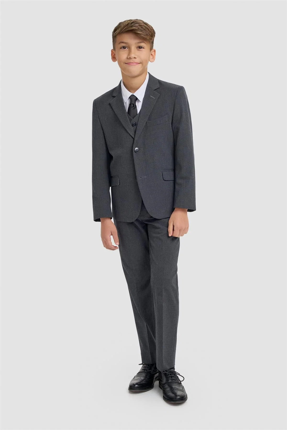 Image of Boys Malibu Charcoal Suit
