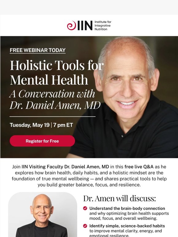 🌟 Starts Today: Dr. Daniel Amen's FREE Webinar