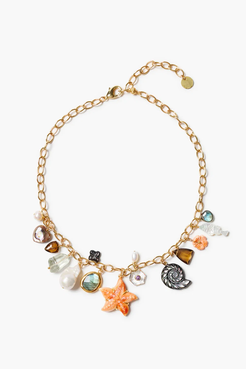 Image of Starfish Charm Necklace Multi