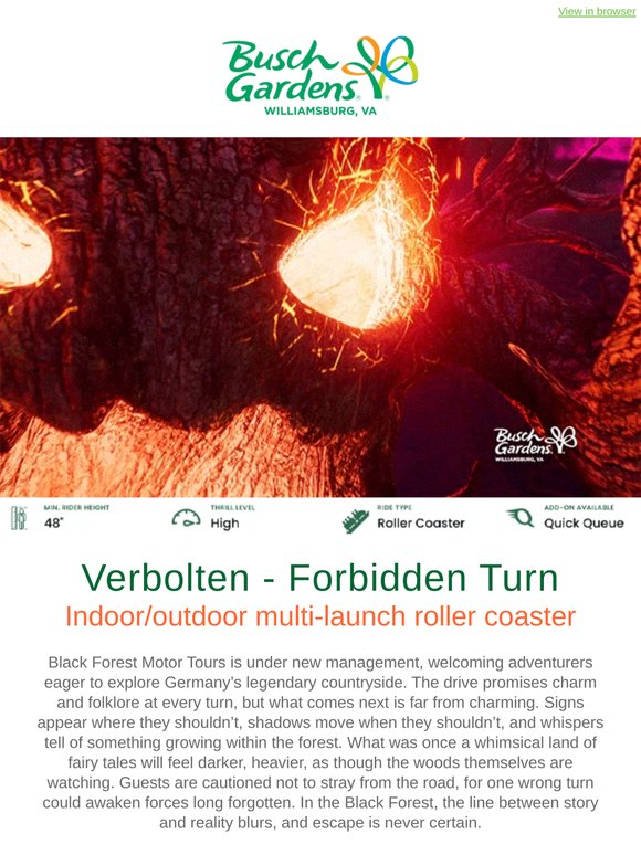 🚗 Verbolten - Forbidden Turn opens May 30!