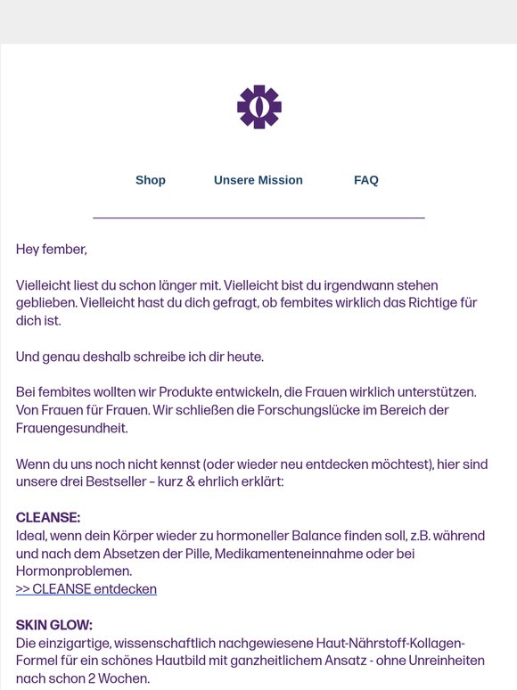 Ein kleines Geschenk von mir für dich, fember 💜