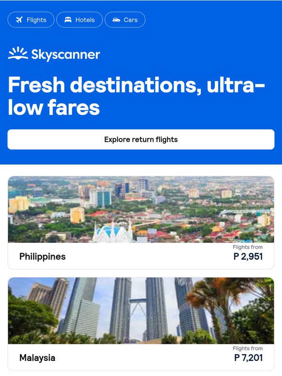 Cheapest seat in the sky — from P 2,951