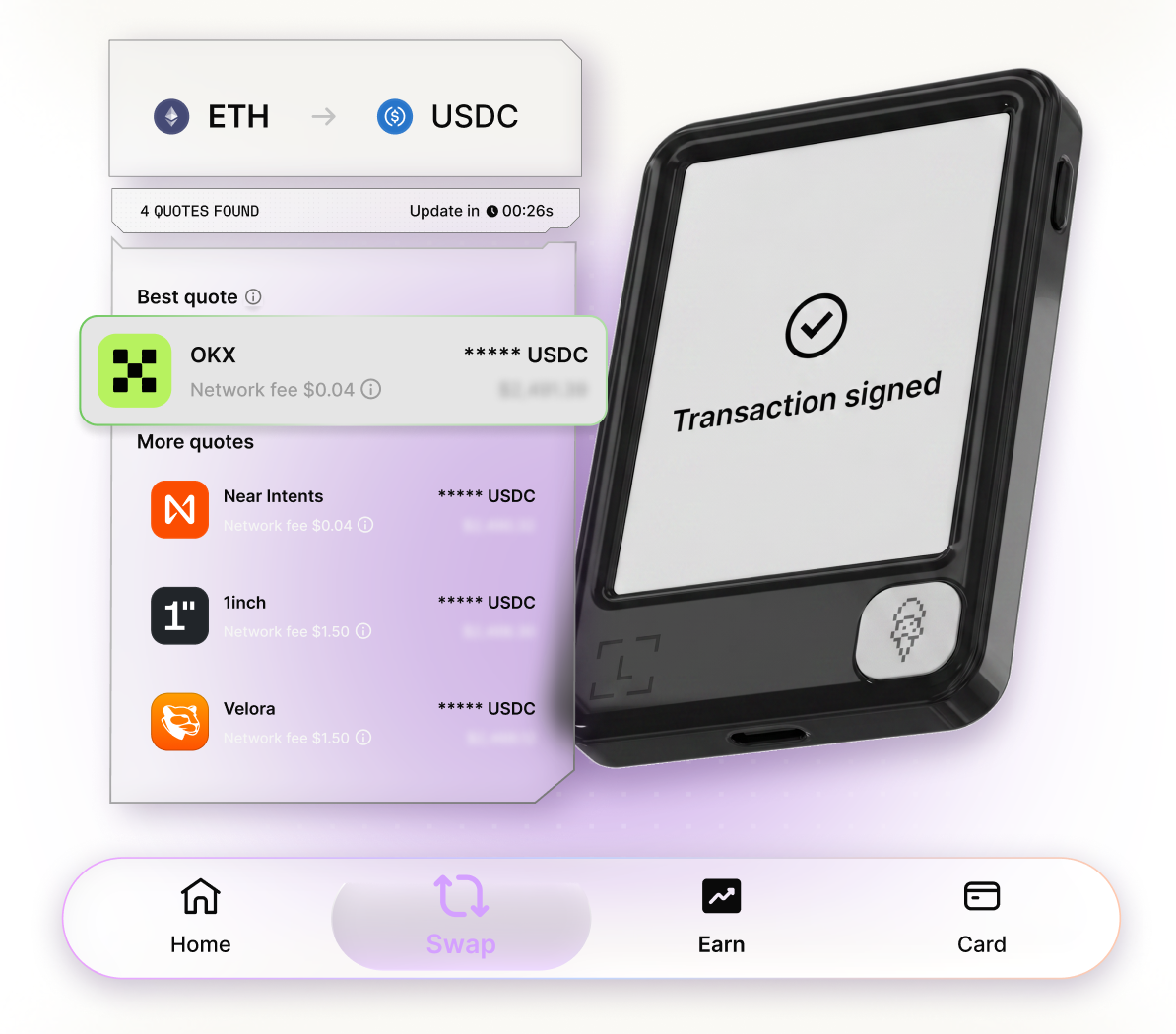 Ledger Swap Marketplace Interface