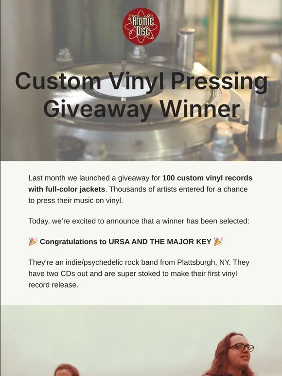 The vinyl giveaway winner has been chosen