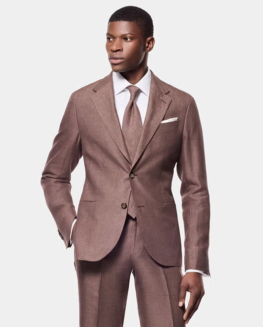 Tailored Fit Brown 1913 Linen Suit