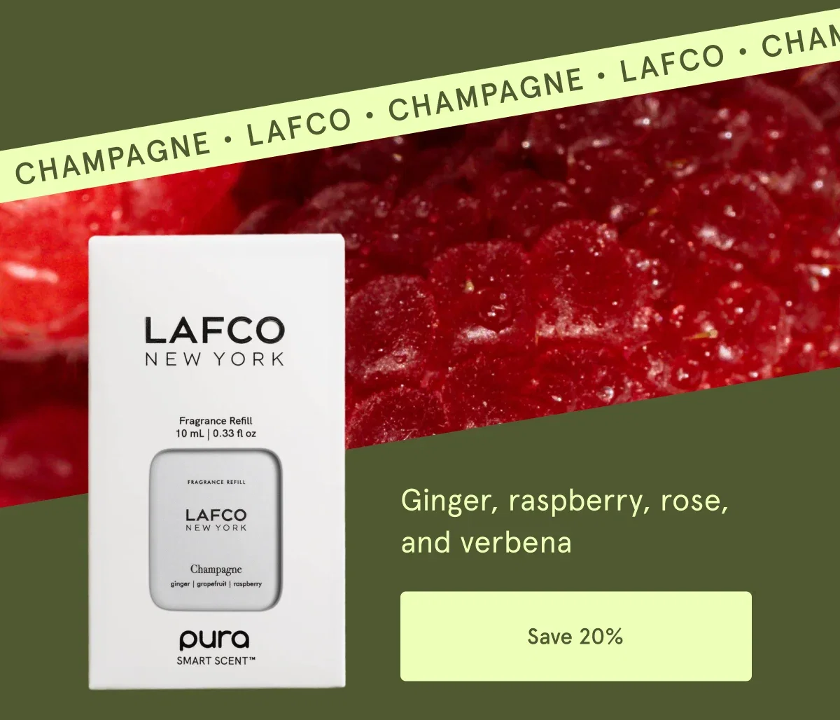 Champagne • LAFCO • Ginger, raspberry, rose and verbena | Save 20%