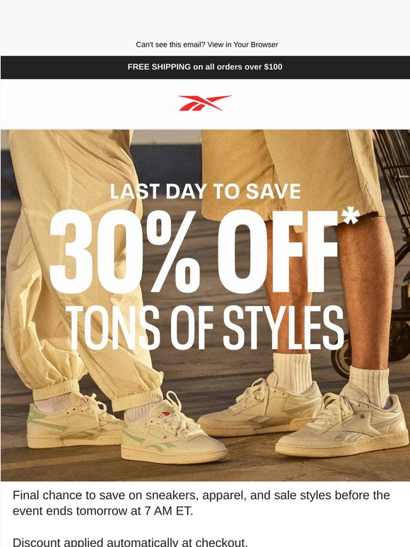 Last Day: 30% Off Tons of Styles