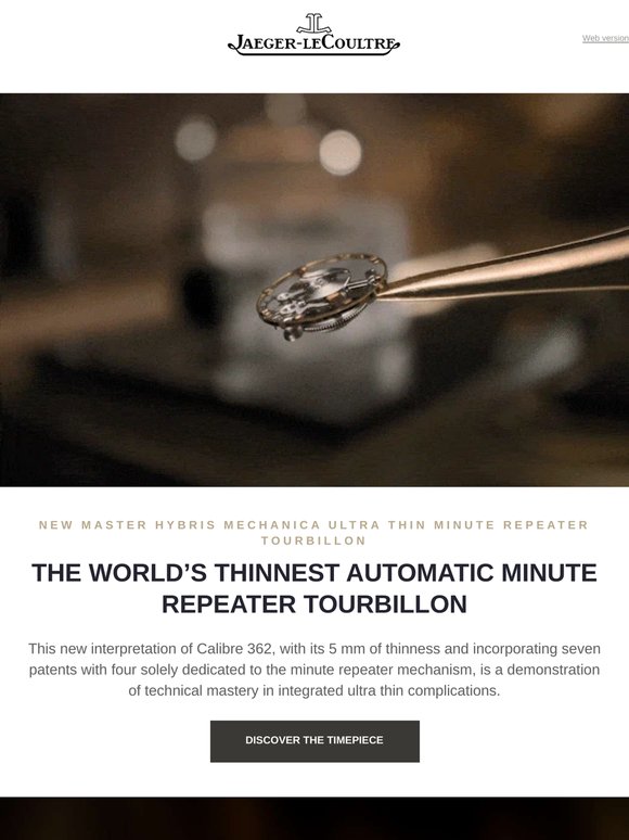 5mm thin automatic tourbillon minute repeater calibre