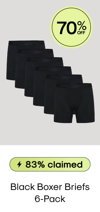 Black Boxer Briefs 6‑Pack