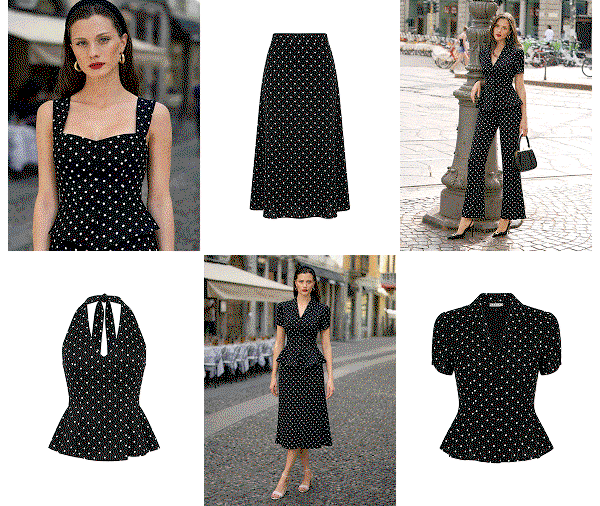 Discover polka dot pieces through considered silhouettes and elevated fabrics, designed to feel both classic and modern