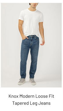 Knox Modern Loose Fit Tapered Leg Jeans