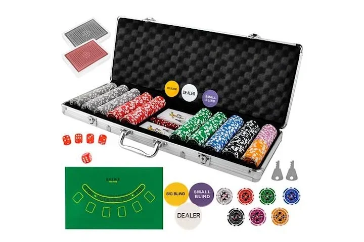 Pokerset / Poker med väska och tillbehör