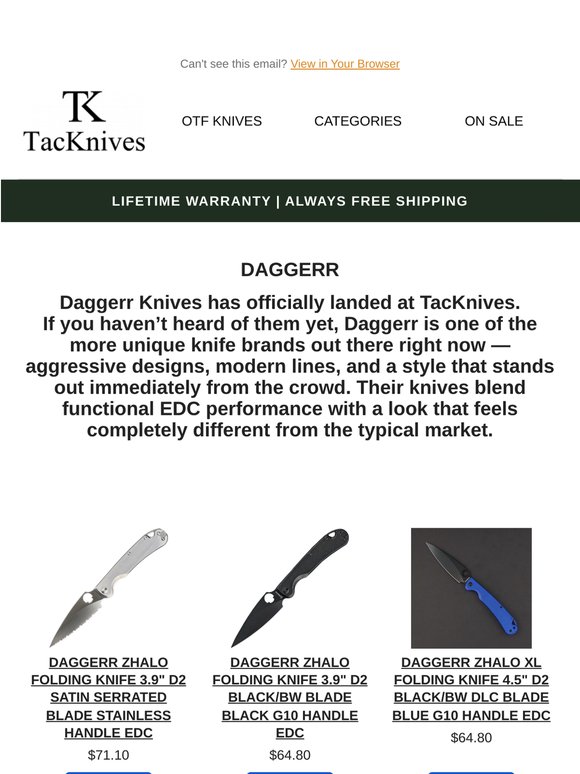 We added DAGGERR to our shop!