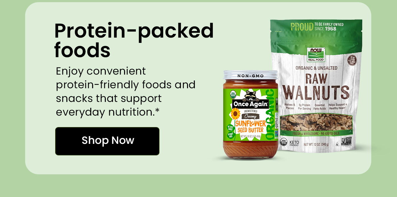 Protein-packed Foods: Enjoy convenient protein-friendly foods and snacks that support everyday nutrition. Shop Protein-Packed Snacks.