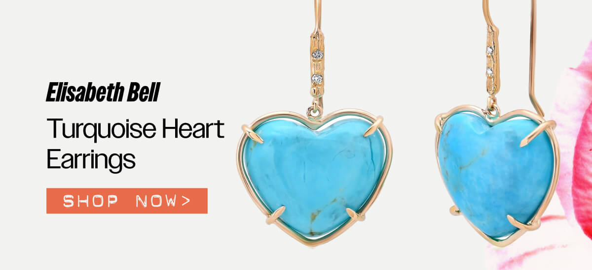 Elisabeth Bell Turquoise Heart Earrings - Shop Now