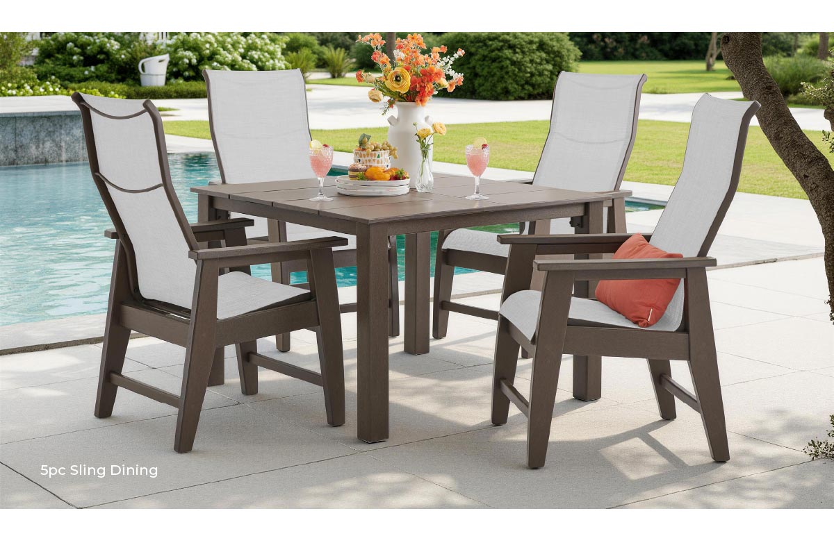 Savannah 5pc sling dining 