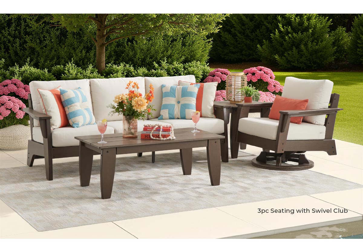Savannah 3pc seating with swivel club 