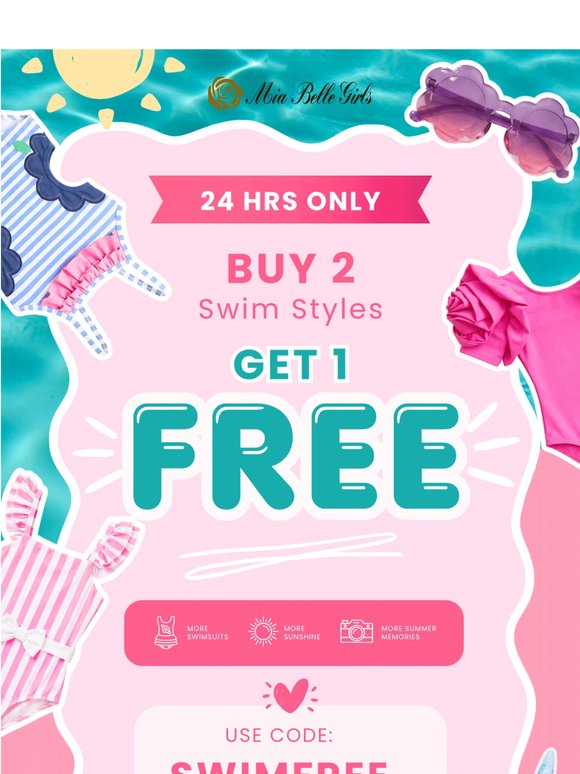 24 HRS ONLY: FREE Swim ☀️💖