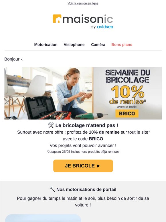 🛠️-10% pour vous (re)mettre à bricoler