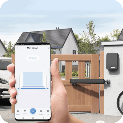 Motorisation connectée pour portail battant Teha Connect