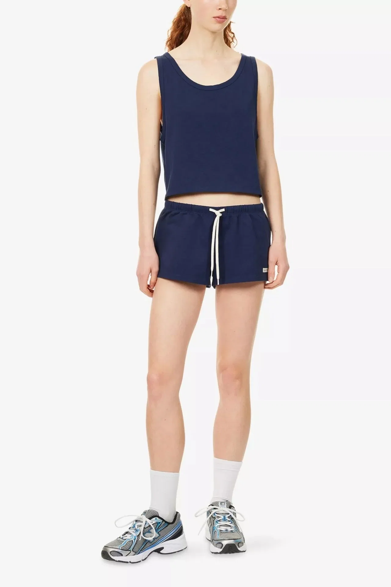 Image of Sporty & Rich Signature Logo Lounge Tank Dark Navy