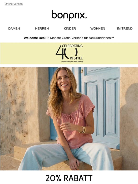 Dein Gutschein: 20% Shirts-Rabatt 💕