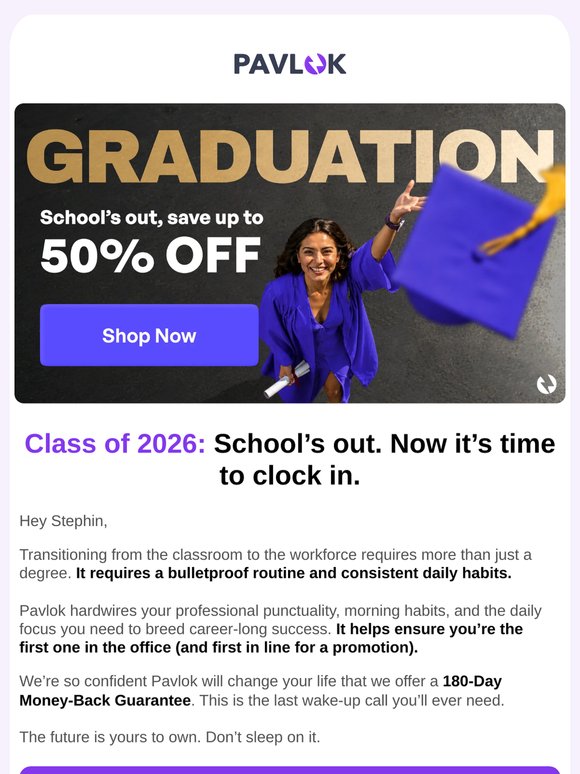 🎓 GRAD SALE: Up to 50% off storewide.