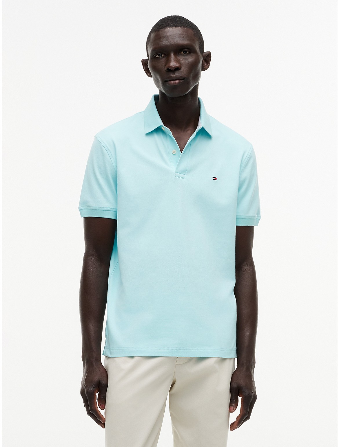 Image of Regular Fit Stretch Tommy Polo