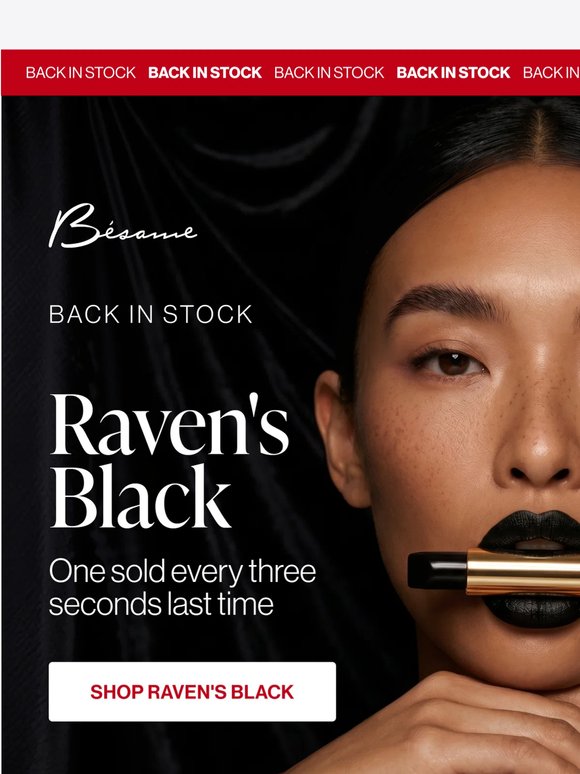 BACK IN STOCK: Raven's Black 🐦‍⬛
