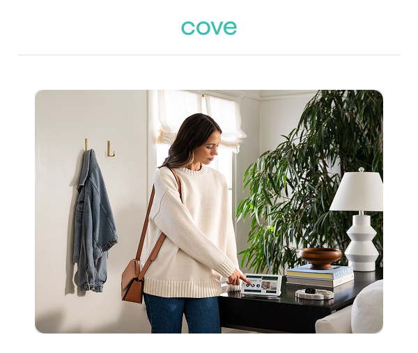 Image of a woman arming the Cove system