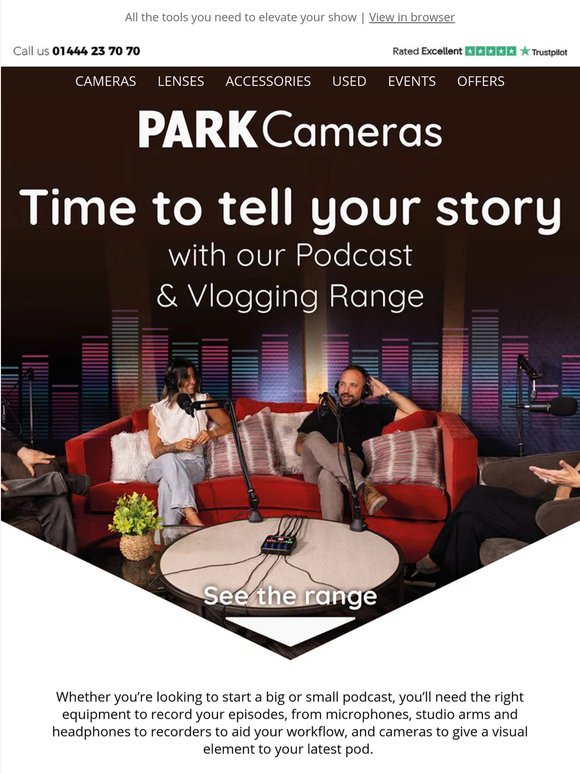 Time to tell your story, with our Podcast & Vlogging Range