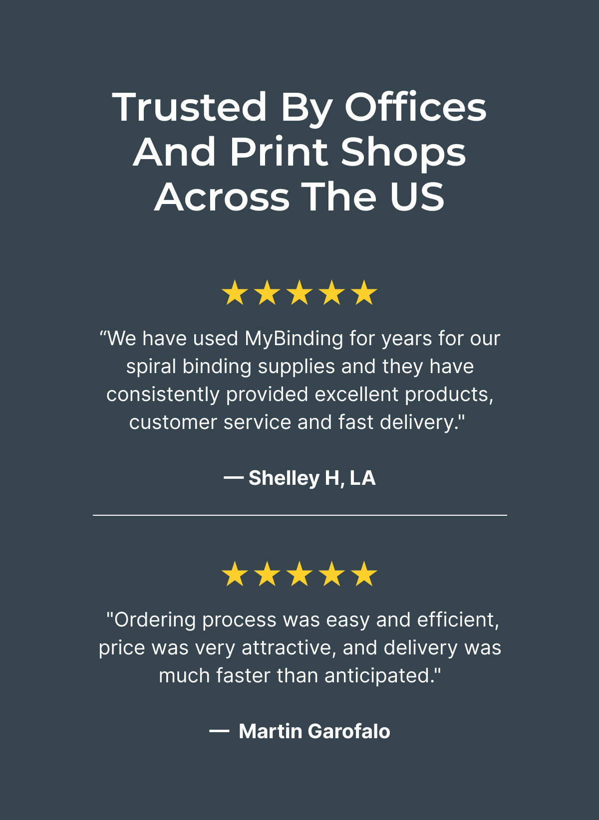 Trusted by offices and print shops across the US