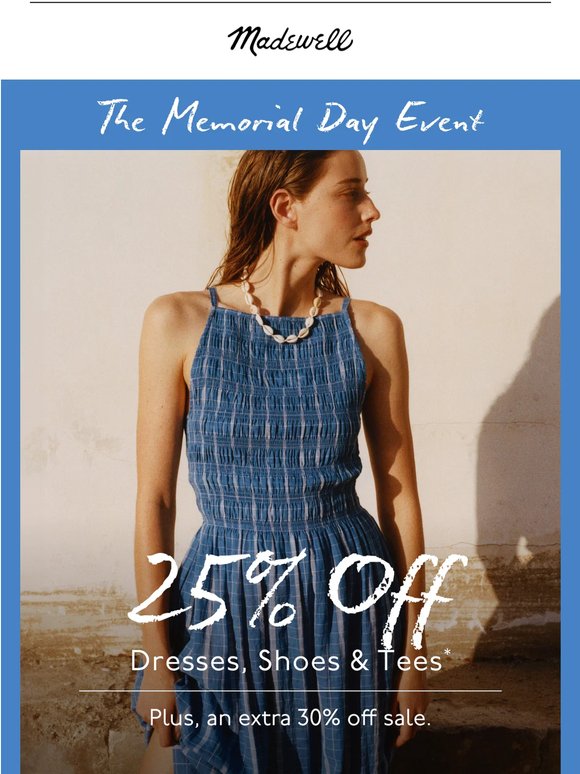 The Memorial Day Event starts now