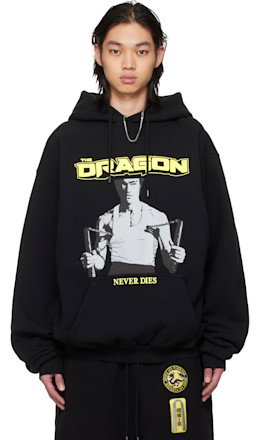BRUCE LEE x LỰU ĐẠN Black Oversized Hoodie