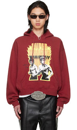 BRUCE LEE x LỰU ĐẠN Red Heavy Weight Gym Hoodie