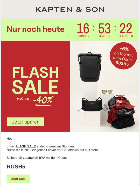 Nur noch heute: bis zu -40%
