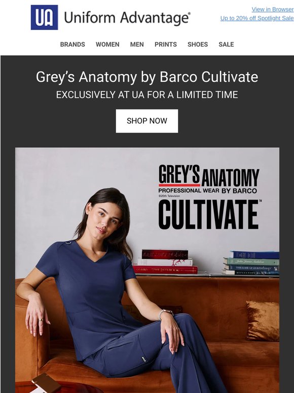 Look polished. Feel comfy. Wear Grey’s Anatomy Cultivate