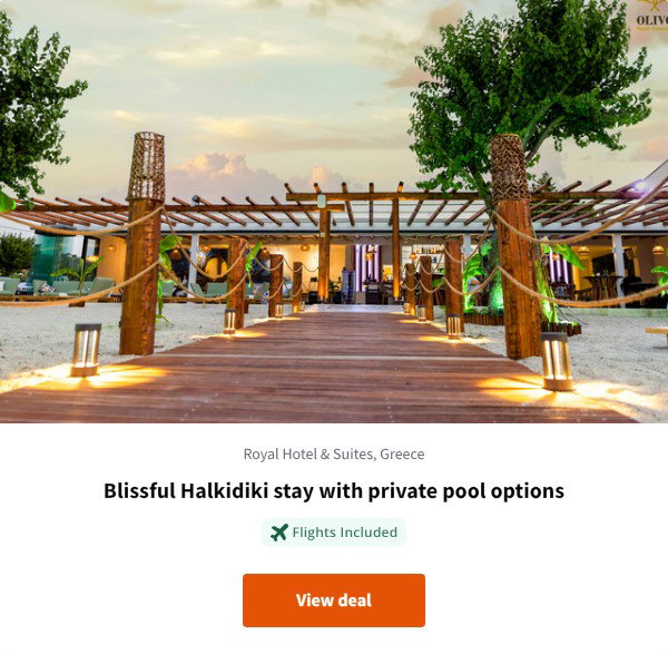 Blissful Halkidiki stay with private pool options