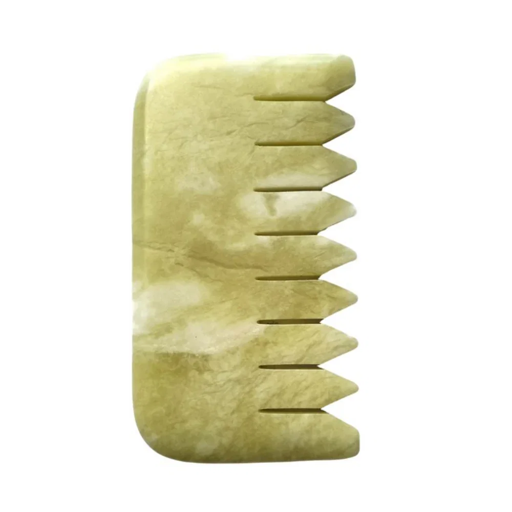 Image of White Lotus Genuine Jade Crystal Comb