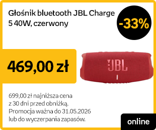 Głośnik bluetooth JBL Charge 5 40W, czerwony
