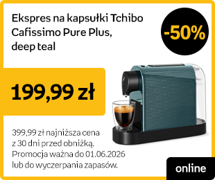 Ekspres na kapsułki Tchibo Cafissimo Pure Plus, deep teal