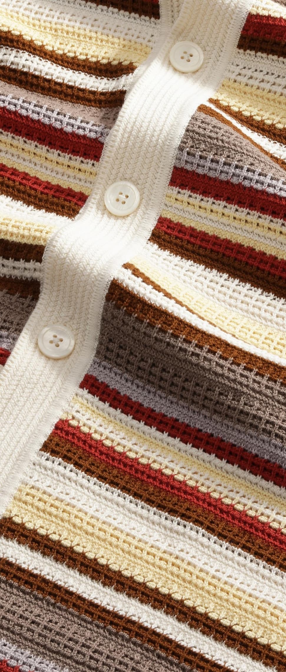 'Lars' Striped Polo Cardigan
