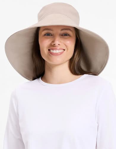 Women's Ultra Wide Cotton Linen Sun Hat UPF 50+